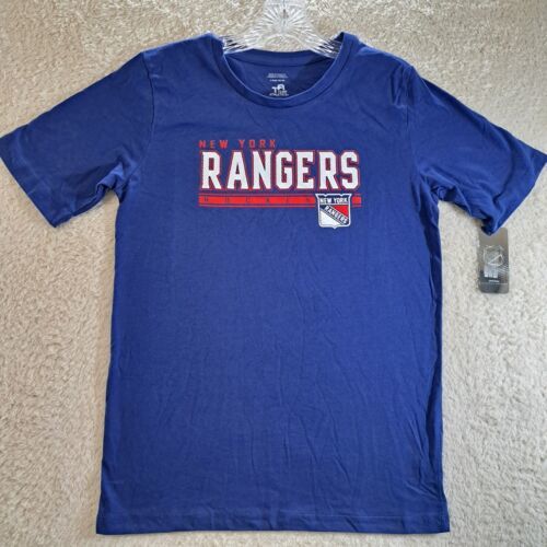 Primary image for New York Rangers Blue Official NHL T Shirt Boys Size Large 14/16 New W/ Tags 