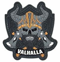 Valhalla Viking Skull Axe Patch [3D-PVC Rubber - Hook Fastener - VS15] - $8.99