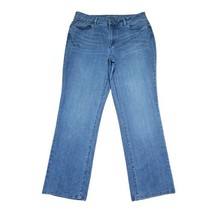 Sonoma Original Straight Women&#39;s Size 14 Ave/Reg High-Rise Stretch Blue Jeans - £14.07 GBP