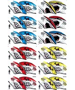 Promotion SET 4 Sheet Shark Sticker Racing Tuning Size 27x18 cm/10x inch - $12.33 CAD