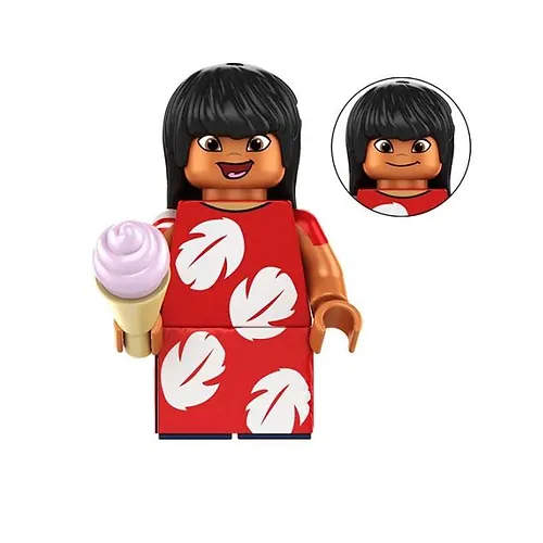 NBTGift Lilo Red Dress Stitch Disney cartoon Minifigure Toys Movie Minifigures - £4.88 GBP