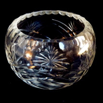 Mid century Cut clear crystal glass small vanity bowl serving dish - £19.73 GBP