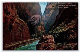 Train on Hanging Bridge Royal Gorge Colorado CO UNP DB Postcard W22 - £3.06 GBP