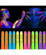 12 Pcs Glow in The Dark Body Face Paint Neon UV Face Painting Crayon for... - $180.38 MXN