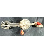 Vintage Red Whirl Egg Beater Hand Mixer Red Handle - £7.90 GBP