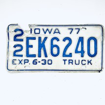 1977 United States Iowa Clayton County Truck License Plate 22 EK6240 - $11.87