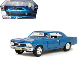 1966 Chevrolet Chevelle SS 396 Blue Metallic 1/24 Diecast Car Maisto - $34.94