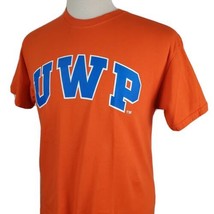 University of Wisconsin Platteville T-Shirt Medium Crew S/S Orange UWP Pioneers  - £12.63 GBP