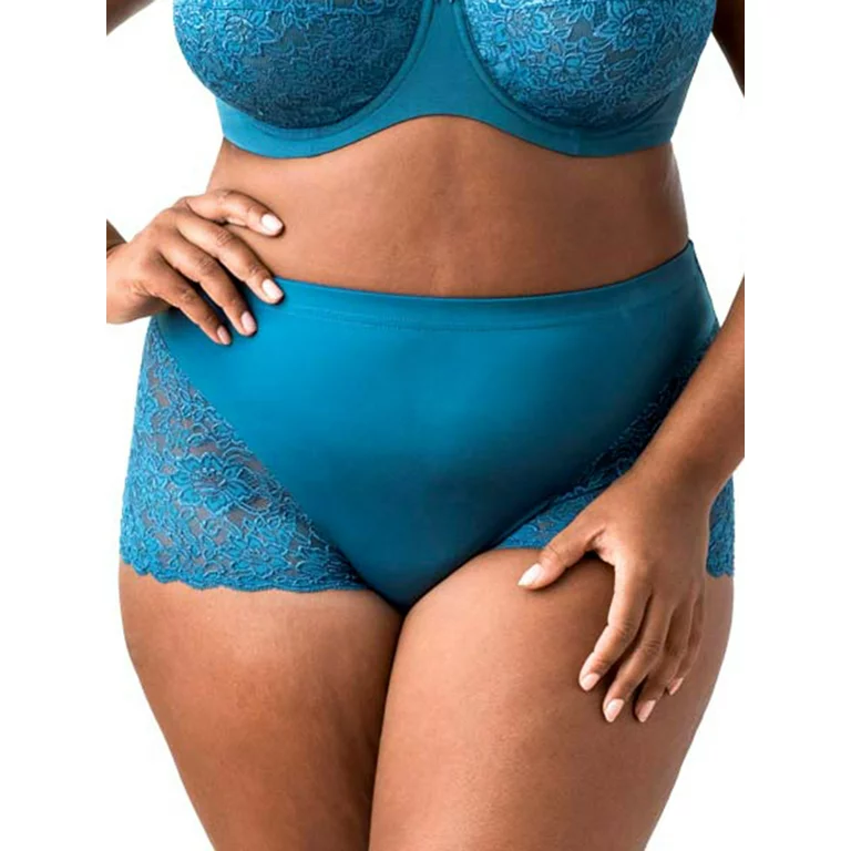 Elila 3311 Stretch Lace Teal Cheeky Panty ~ M-5XL - $35.00