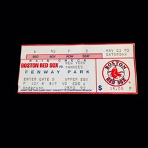 Boston Red Sox vs Yankees Fenway Park 05/22/93 Ticket Stub Clemens Loss (7) Runs - £30.44 GBP