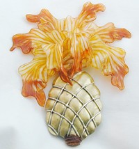 Fabrice Paris Vintage Artisan Resin Pineapple Sculpture Pin Brooch STATE... - £332.83 GBP