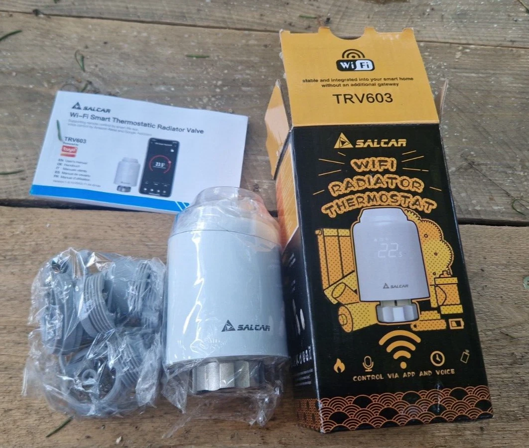 SALCAR TRV603 wifi radiator thermostat control via app\voice GoogleAmazo... - $849.19 MXN