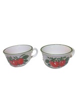 VTG Large Jumbo Cup Bowl Soup Side Handle Strawberries Hand Painted Japa... - £12.18 GBP
