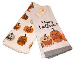 Target Pumpkin Jack’O Lantern Halloween Decor Kitchen Dish Towels Set 15... - $109.85 MXN