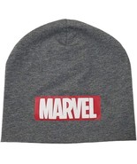 Marvel Logo Boys Cotton Skull Grey Beanie Hat Caps (for ages 4-8yrs) - £7.92 GBP