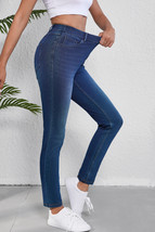 Ashleigh Blue Multiple Pockets Straight Leg Washed Stretchy Knit Casual ... - $30.41