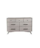 59&quot; Gray Solid Wood Seven Drawer Double Dresser - €994,11 EUR