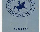 Publick House Grog List Sturbridge Massachusetts Treadway Inn 1940&#39;s - $37.62