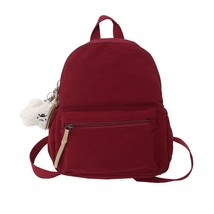Simple Style Women Backpack Waterproof School Bag for Girls Cute Pendant Travel  - £53.94 GBP