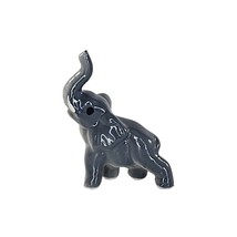 Vintage Bug House Elephant Miniature Figurine Trunk Up Lucky Bone China - $10.99