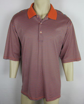 Peter Millar Polo shirt Golf short sleeve Mercerized Striped Mens Size XL - £14.66 GBP