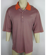 Peter Millar Polo shirt Golf short sleeve Mercerized Striped Mens Size XL - $18.76