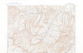 Ishawooa Quadrangle Wyoming 1899 Map USGS 1:125,000 Scale 30 Minute Topographic - $22.89