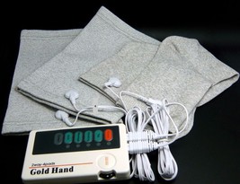 Nib Gold Hand XFT-502 Tens Digital Massager With Conductive Socks Knee Pads - £57.85 GBP