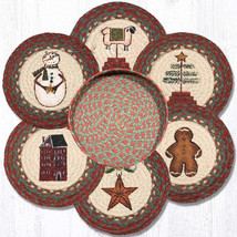 Earth Rugs TNB-1120 Winter Trivets in a Basket 10&quot; x 10&quot; - £61.85 GBP