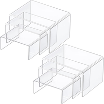 2 Sets Acrylic Display Risers, Product Stand, Jewelry Display Riser Shel... - $14.77