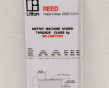 Reed Litton Machine Screw Thread Class Pocket Chart Inches/Milimeters 1977 - $8.90
