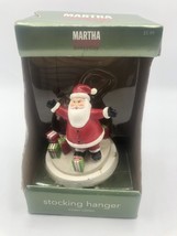 Martha Stewart Pair Everyday Stocking Hanger Winter Jubilee Cast Iron Santa NIB - $17.82