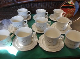 Great pfaltzgraff HEIRLOOM.. Set of 8 CUPS &amp; SAUCERS &amp; 2 FREE Cups - £24.59 GBP
