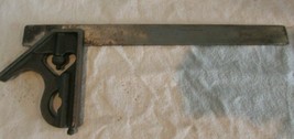 Vintage DUNLAP  12 inch hardened Combination Square Rule tool - $21.60