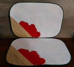 Apple Basket Fabric Embroidered Rounded Placemats 19x13 Set 4 Dining Table - $32.50