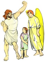 Flannel Board Bible Story Figures Lot Vintage Religious Illustrations CE... - €8,32 EUR
