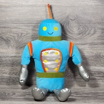 Robot Plush The Manhattan Toy Company Blue Orange Silver 15” Tall Stuffed 2008 - £9.41 GBP