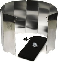 H&amp;S Foldable Camping Stove Windscreen For Outdoor Camping - 10 Aluminum ... - $27.99