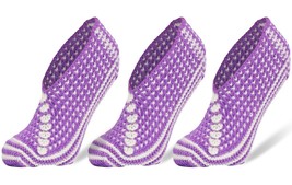 Crochet Slipper Socks for Women 3 Pairs Shoe Size 5-7 - £23.85 GBP