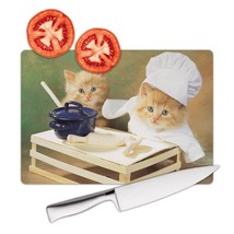 Cat Cooking : Gift Cutting Board Kitchen Cook Kitten Pet Animal Nature - £23.29 GBP