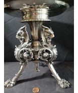 Antique Christofle Centerpiece Silvered Bronze with French Cameo Glass I... - £5,175.52 GBP