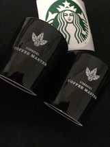 Rare 2X Starbucks 3 FL oz Black Coffee Master Collector MUGS SBUX + Stickers - $17.99