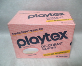 NOS Vintage Playtex Regular Tampons Feminine Product Deodorant 28 Count ... - $409.55 MXN