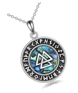 Viking Necklace Nordic Jewelry 925 Sterling Silver Celtic Necklace Norse... - €93,89 EUR