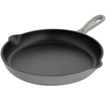 MegaChef Round 10.25 Inch Enameled Cast Iron Skillet in Gray - £61.19 GBP