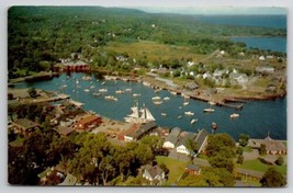 Camden Maine Busy Harbor On Penobscot Showing Yacht Club Postcard A32 - £6.90 GBP