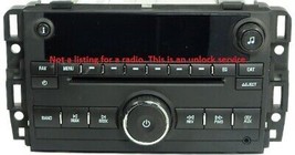 GM radio VIN clear UNLOCK service for locked 2006+ LAN radios - £35.55 GBP