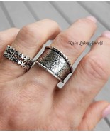 Womens Floral Bold Ring - Sterling silver - Flower - Statement - unique ... - $971.66 MXN
