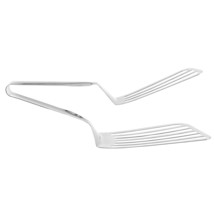 Cake Scraper Slotted Spatula Tongs Steak Clamps Stainless Steel Double S... - £15.17 GBP