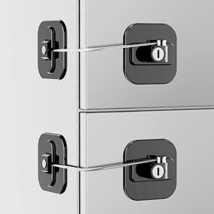 2 Pack Refrigerator Lock with 4 Keys(Black) - $20.54
